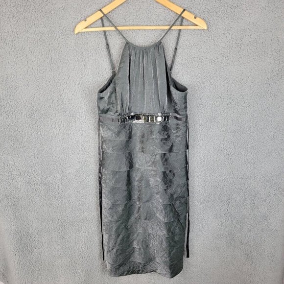 Elegant Gray Sleeveless Dress - Picture 12 of 12